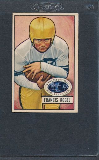 1951 Bowman 024 Francis Rogel Steelers Ex 582
