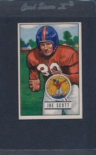 1951 Bowman 128 Joe Scott Giants Ex 383