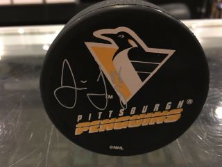 Jaromir Jagr Pittsburgh Penguins Signed Hockey Puck Jsa Authenticated
