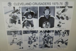 1975 - 76 Cleveland Crusaders WHA photos 8x10 Cheevers Shmyr Newton Tamminen Legge 2
