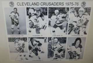 1975 - 76 Cleveland Crusaders WHA photos 8x10 Cheevers Shmyr Newton Tamminen Legge 3