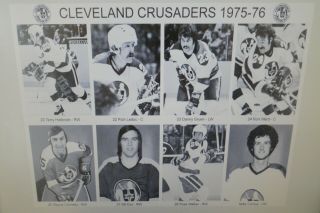 1975 - 76 Cleveland Crusaders WHA photos 8x10 Cheevers Shmyr Newton Tamminen Legge 4