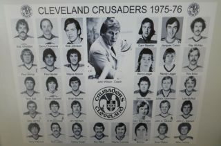 1975 - 76 Cleveland Crusaders WHA photos 8x10 Cheevers Shmyr Newton Tamminen Legge 5