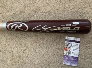 York Yankees Gleyber Torres Autographed Game Rawlings Bat With JSA 2