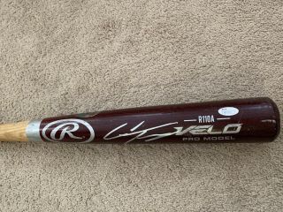 York Yankees Gleyber Torres Autographed Game Rawlings Bat With JSA 6
