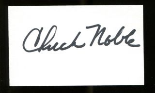 Chuck Noble Signed Index Card 3x5 Autographed Pistons Louisville 22860