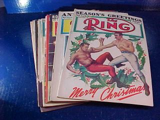 Full Year Run 12 Issues 1951 The Ring Vintage Boxing Magazines