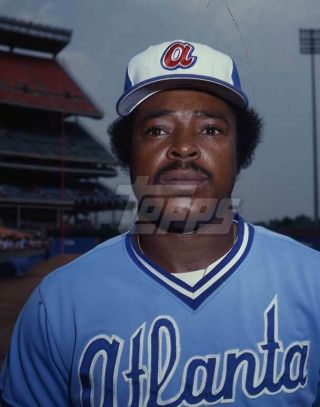 1980 Topps Baseball Color Negative.  Larry Bradford Braves