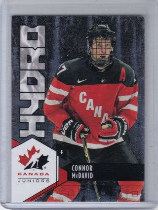 Connor Mcdavid 2015 - 16 Ud Team Canada Juniors Hydro Insert Card H - 37