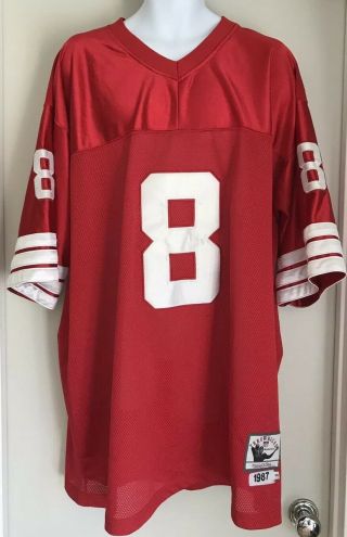 Mitchell & Ness San Francisco 49ers Steve Young 8 Throwback Jersey 1987 Sz 60