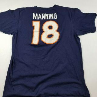 Peyton Manning Denver Broncos Nfl T Shirt Jersey Style Reebok Large 18