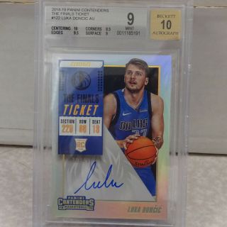 Bgs 9 2018 - 19 Contenders The Finals Ticket 122 Luka Doncic Rc Auto 29/49