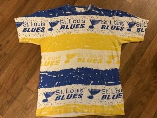 Vintage St.  Louis Blues Small Men’s Jostens T - Shirt 1991 90s Colorful Stl Nhl