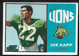 1964 Topps Cfl Football: 3 Joe Kapp Qb,  B.  C.  Lions