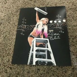Alexa Bliss Signed Autographed 8x10 Photo Rare The Goddess Cool On Ladder