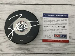 Taylor Hall Signed Edmonton Oilers Hockey Puck Psa Dna Autographed A