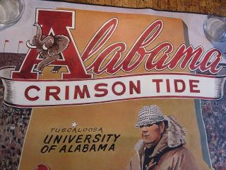 Univ.  Of Alabama Crimson Tide Coach Paul Bear Bryant 1978 Poster George Little