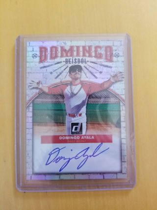 2019 Donruss Domingo Ayala Auto Sensational Signatures Beisbol Autograph