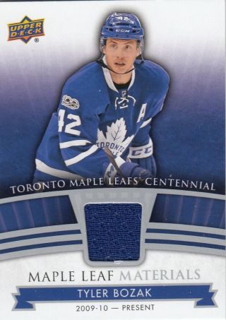 2017 - 18 Toronto Maple Leafs Centennial Materials Tyler Bozak No:ml - Tb