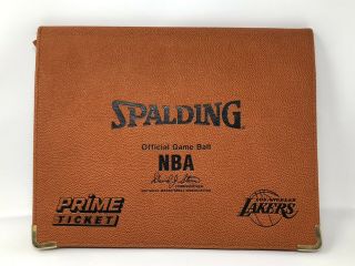 Nba Basketball Spalding Official Game Ball Portfolio Folder Los Angeles Lakers