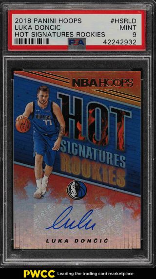 2018 Hoops Hot Signatures Luka Doncic Rookie Rc Auto Hsrld Psa 9 (pwcc)