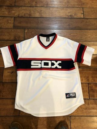 Mlb Chicago White Sox Baseball Jersey Majestic Adult Size Xl Retro Style