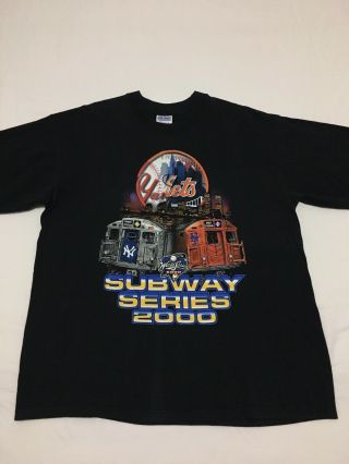 Vtg 2000 York Yankees Mets Subway World Series Twin Towers T Shirt Xl Nyc