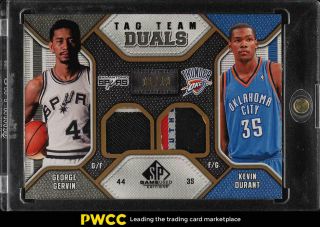 2009 Sp Game Tag Team Kevin Durant George Gervin Patch /10 Td - Gd (pwcc)