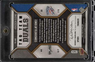 2009 SP Game Tag Team Kevin Durant George Gervin PATCH /10 TD - GD (PWCC) 2