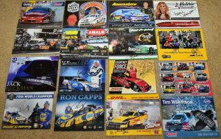 16 Signed Nhra Drag Racing Hero Cards Force Capps Beckman Wilkerson Millican Bo