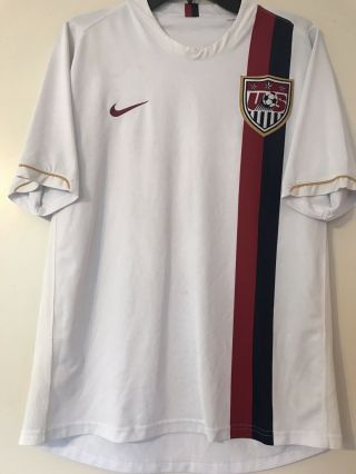 2006 - 08 United States Soccer Team Nike Usa Us White World Cup 2006 Jersey Size L