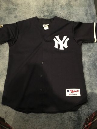 Majestic York Yankees Button Jersey (size Medium),  No Name On Back