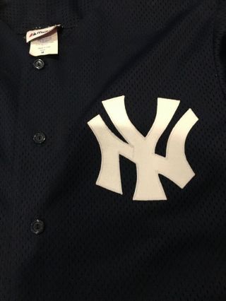 Majestic York Yankees Button Jersey (SIZE Medium),  No Name on Back 3
