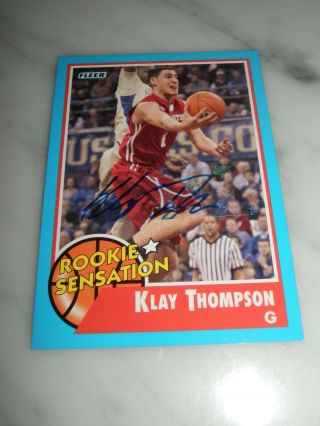 Klay Thompson 2011 - 12 Fleer Retro Rookie Rc Auto Autograph Warriors Card Sp