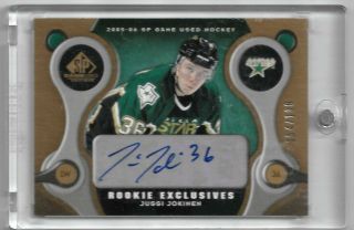 2005 - 06 Sp Game Hockey Jussi Jokinen Rookie Exclusives Autograph Re - Jj /100