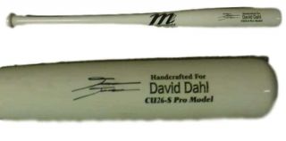 David Dahl Autographed/signed Colorado Rockies Game Model Baseball Bat Jsa 16882
