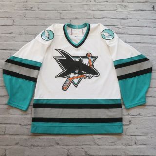 Vintage San Jose Sharks Hockey Jersey By Ccm Size M