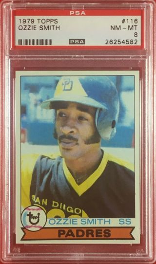 1979 Topps Rookie 116 Ozzie Smith Hof Rc Psa 8 San Diego Padres