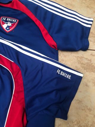 {LOT X 2} Adidas FC Dallas Soccer Blue Golf Polo Shirt Size 2XL XXL 2