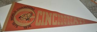 Vintage Cincinnati Reds World Champions 1975 1976 Signed By Tony Perez
