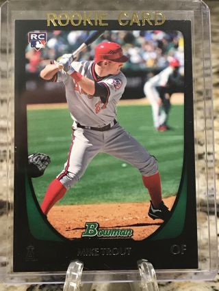 2011 Bowman Draft 101 Mike Trout Rc Rookie Detailed Photos Minor Wear