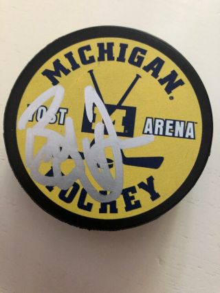 Brian Wiseman Signed University Of Michigan Hockey Puck