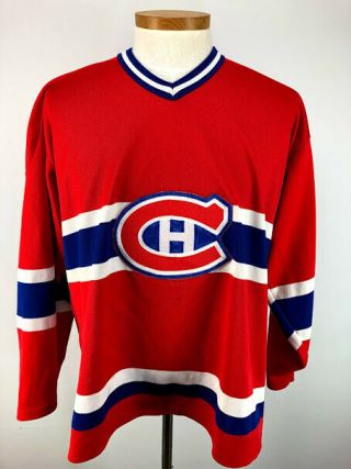 Vintage Montreal Canadians Ccm Maska Nhl Hockey Stitched Jersey Adult Xl