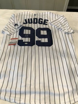 Aaron Judge Signed Autographed Majestic York Yankees Jersey W/