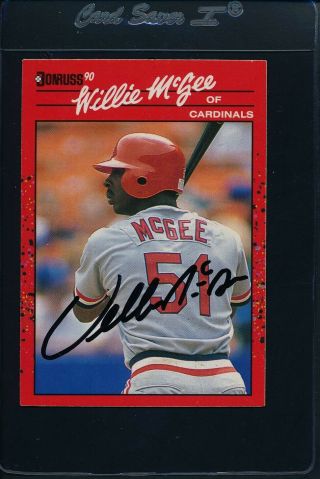 1990 Donruss 632 Willie Mcgee Cardinals Signed Auto 24933