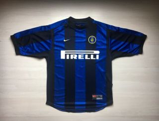 Inter Milan Internazionale Home Jersey Shirt Nike 1999/00 Nerazzurri Size S