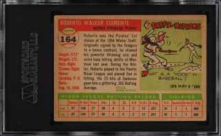 1955 Topps Roberto Clemente ROOKIE RC 164 SGC 3 VG (PWCC) 2
