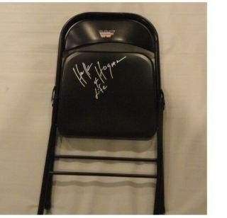 Hulk Hogan Signed Steel Chair Wwf Wwe Exact Proof Autographed Legend