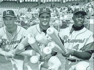 Eddie Mathews,  Joe Torre & Hank Aaron - 8 " X 10 " Photo - Milwaukee Braves