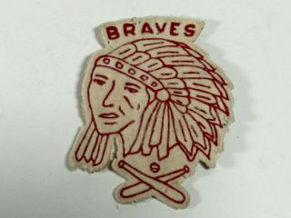 Vintage High School Varsity Lettermans Braves Baseball Patch